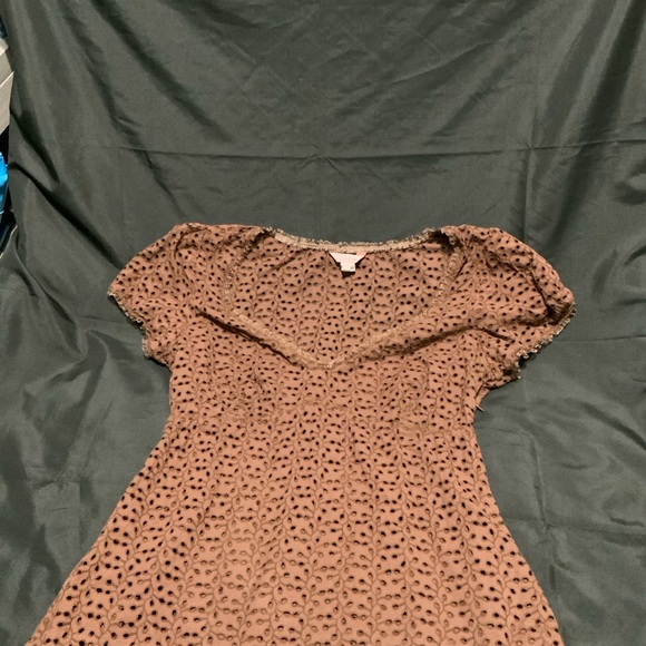 Vintage indie granola Eyelet Mini Dress - Picture 10 of 16